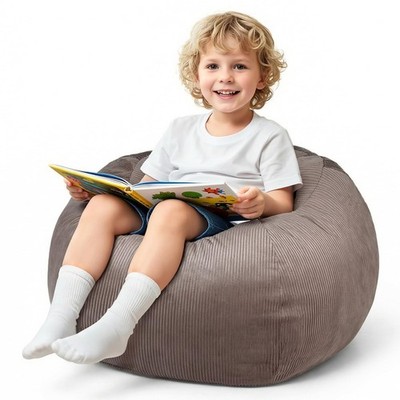 Stuffed Animal Storage Bean Bag Chair Cover Children's Bean Bag Cover Soft To...