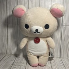 Rilakkuma San-x Korilakkuma 12 Plush Stuffed Bear With Red Button CLEAN U