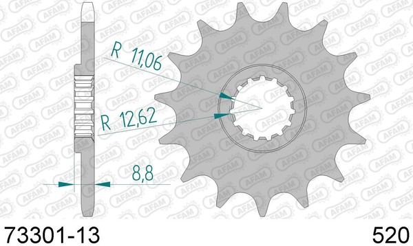 GAS GAS MC 125 2021 Afam 73301-13 520 Pignone 125 Passo-image