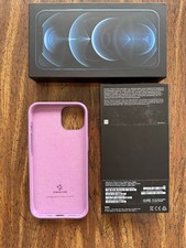 Empty Box Apple iPhone 12 Pro Box 128 G Pacific Blue  Documents Case 128 GT