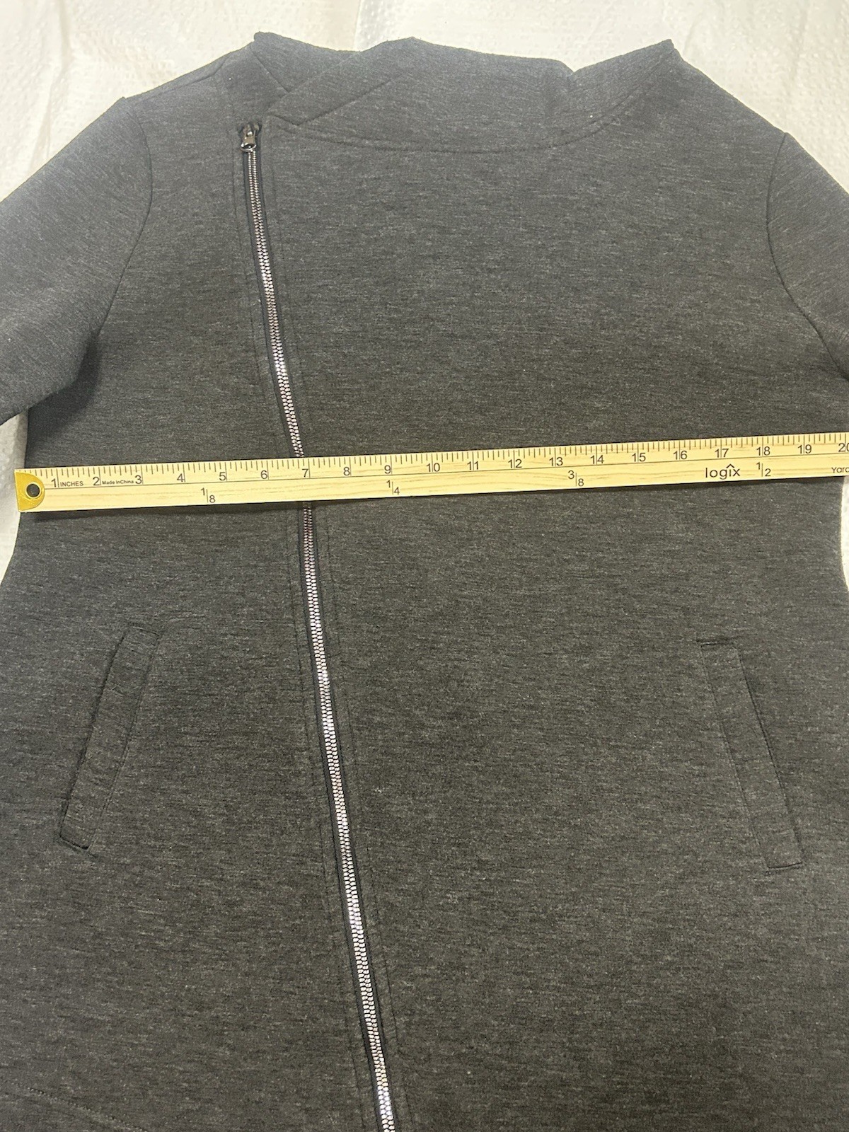 Betsy Johnson Performance Dark Gray Asymmetrical … - image 9