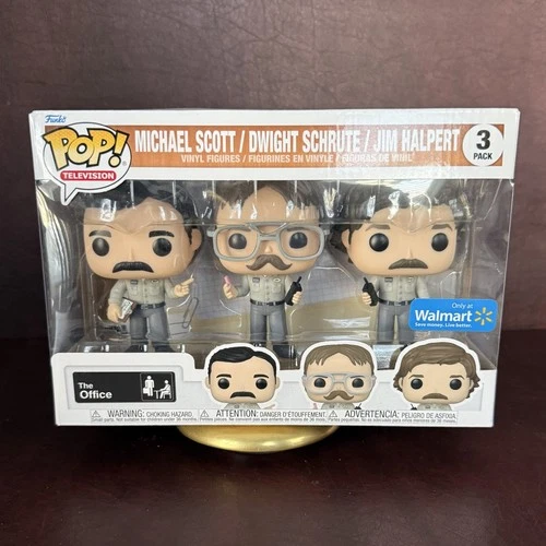 Funko Pop The Office Utica 3-Pack Michael, Dwight, Jim Walmart EXCLUSIVE New