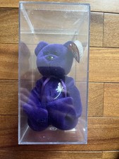 1997 Princess Diana Ty Original Beanie Baby Bear Purple, Vintage, Rare w/ Tags