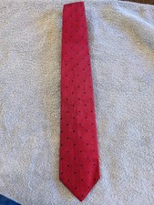 Brooks Brothers Men's Repp Tie Made In USA Import Fabric 58 Long 3.25 Wide Red