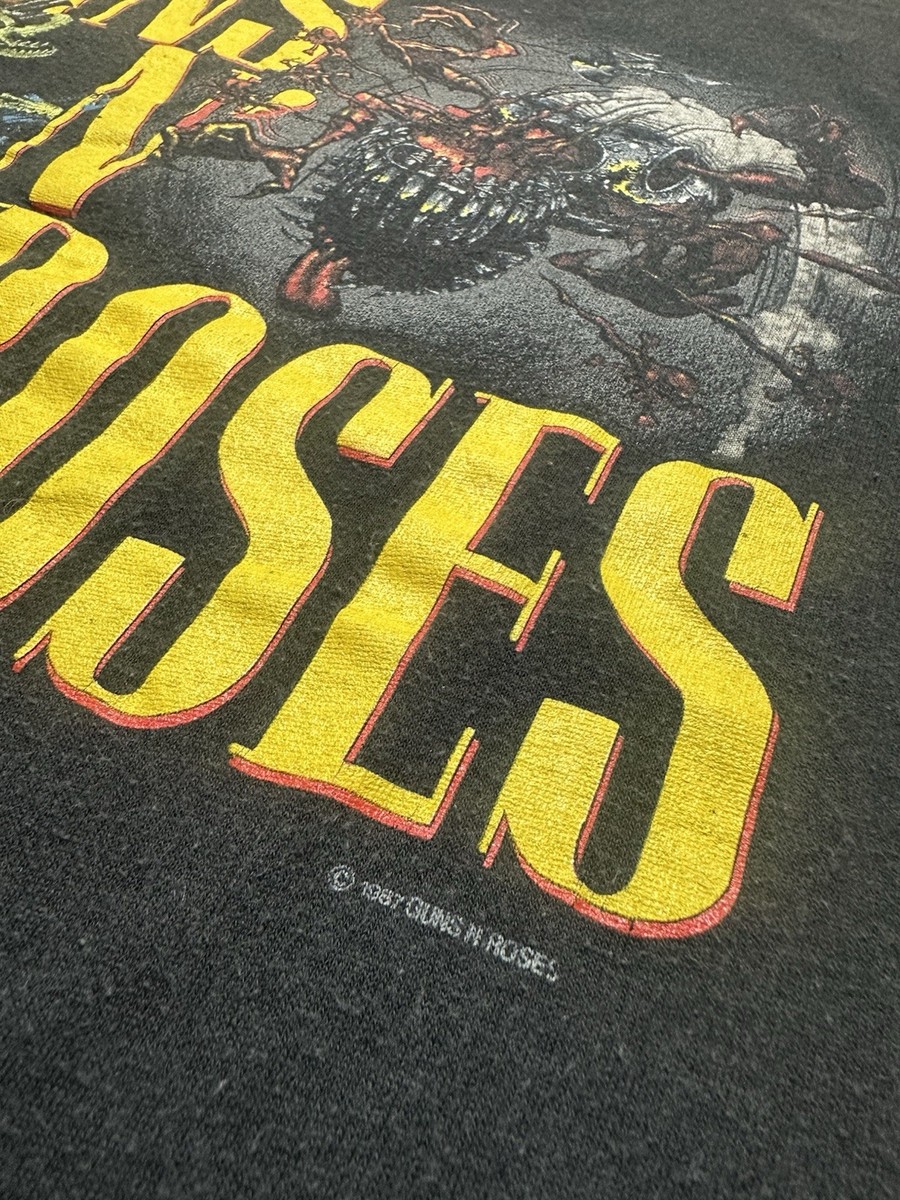 Vtg Guns N Roses 1987 Appetite For Destruction Banned Graphic Tour