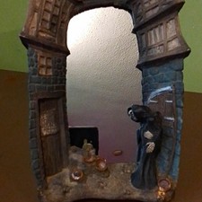 Clarecraft Discworld Characters Death Mirror DW71 Framed Arched, Made England