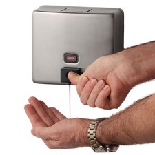 Wallmounted Liquid Soap Dispenser Satinfinish Stainless Steel 40 Floz Capacity V