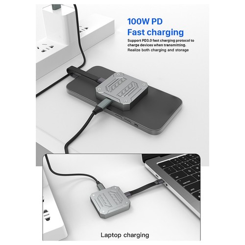 Magnetisches 2230 M.2 SSD-Gehäuse NVMe-Gehäuse 10 Gbps M.2 auf USB Typ C E5202 - Afbeelding 2 van 10