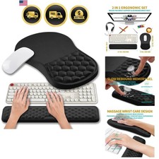 2 in 1 Ergonomic Mouse Pad Wrist Support  Wrist Rest for Computer Keyboard S...