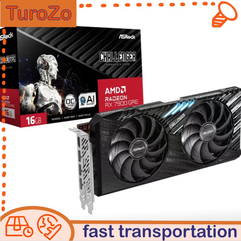 RX7900GRE ASRock AMD CL 16GB OC GPU GDDR6 Graphics Card New