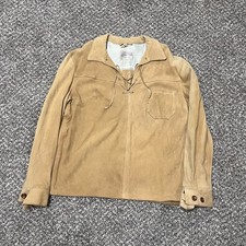 Vintage 1960s Deerskin Trading Post Genuine Deerskin Mid Century Shirt Size 20