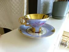 Charming Luster Demitasse Cup Saucer Lipper & Mann Importer from Japan c1950s