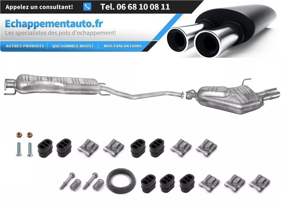 Échappement Opel Vectra B 2.5 2.6 avec tube et silencieux 5852869 90500030