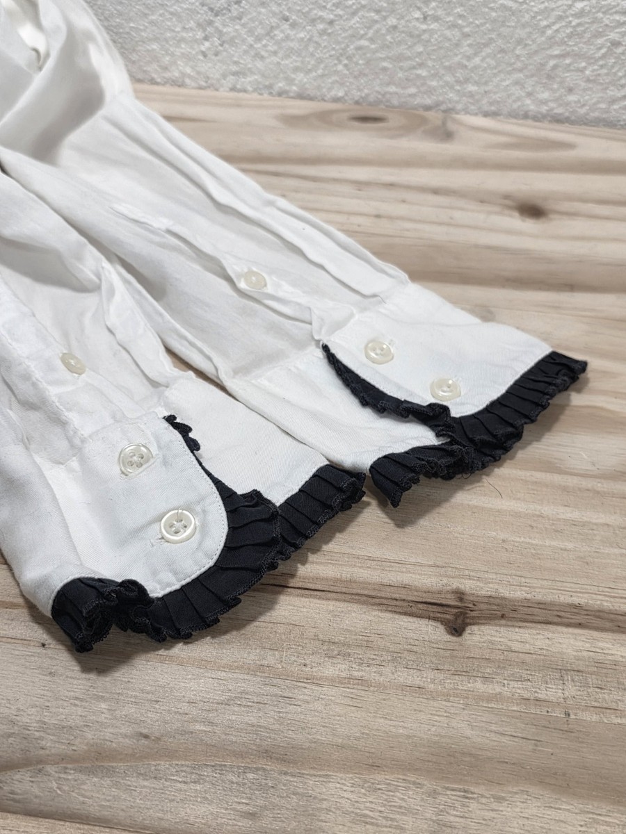 未使用　0039 ITALY　ブラウス　コットン　白 0039 Italy Womens White Long Sleeve Tunic Top Size M | eBay