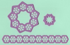 3 x Cutting Die Dies Flower Floral Snowflake Boarder Frame Marianne Designs