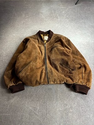 60-70s VTG USA MENS SUEDE WESTERN COWBOY WASHED DISTRESSED JACKET CROPPED