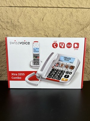SWISSVOICE 3355 Corded Big Button Phone for Elderly with Answering Machine