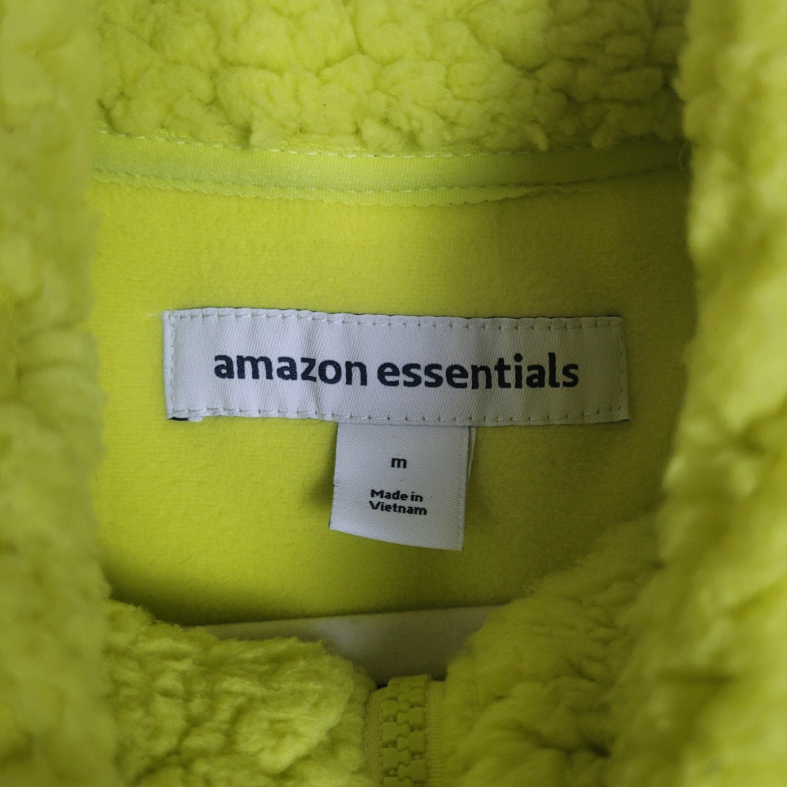Amazon Essentials Jacket Yellow Neon Medium Fleec… - image 3
