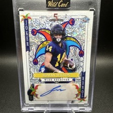 2023 Wild Card 5 Card Draw Stacked Deck White Joker Auto Roman Wilson 1/1