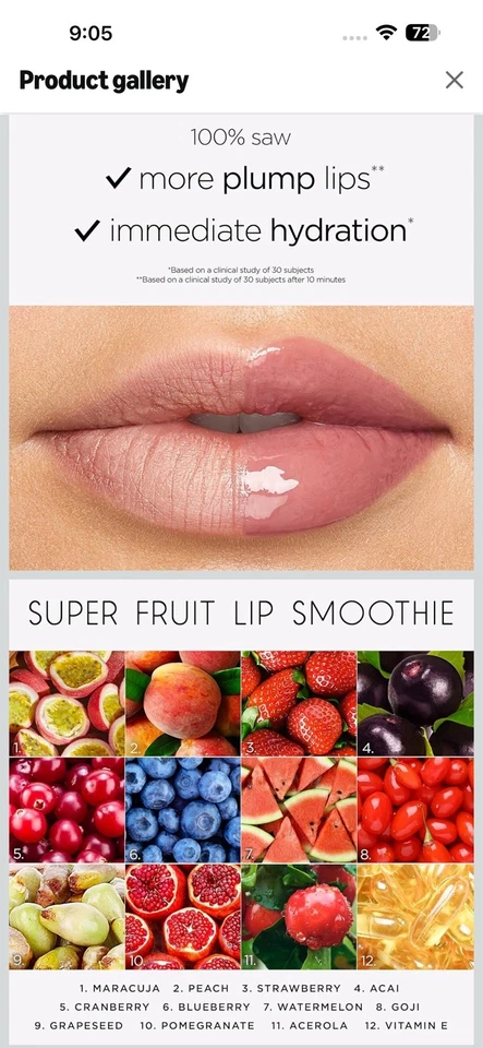 Tarte Maracuja Juicy Lip Plump увлажняющий и объемный блеск для губ бальзам - Изображение 2 из 4