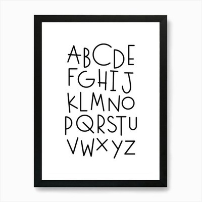 Alphabet Kunstdruck gerahmt Wandbild Poster Leinwanddruck Bild