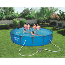 Image of BestWay 14ft x 33inch Steel Pro Max™ Above Ground Swimming Pool With Filter