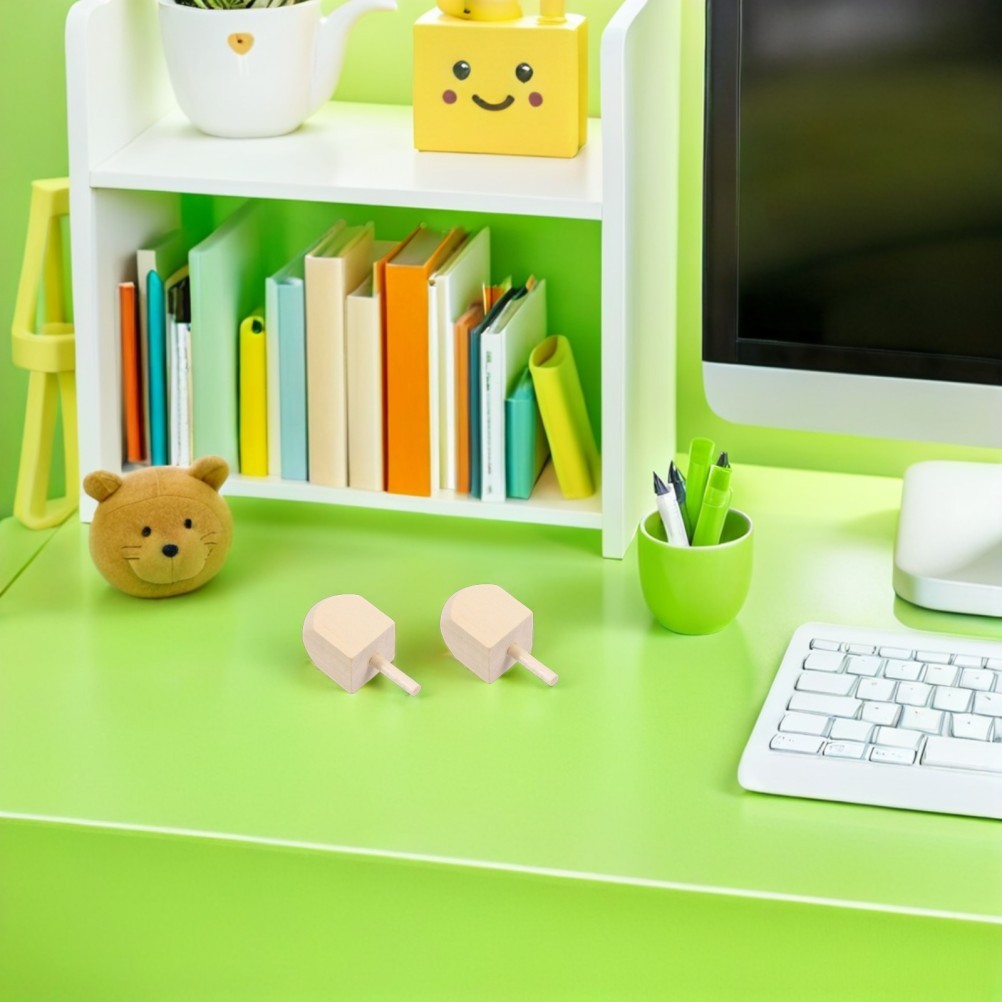  15pcs Blank Wood Hanukkah Dreidels - Unfinished Wooden Spinning Tops For Diy