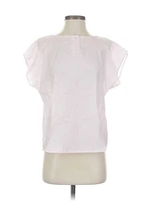 Laura Mae Women White Sleeveless T-Shirt S