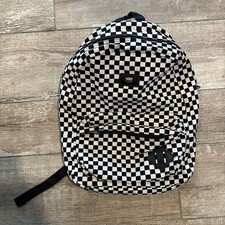 Zaino Vans a scacchiera classico Vans Old Skool bianco e nero retrò borsa a libro