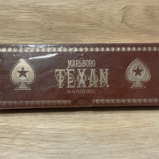 NEW Marlboro Texan No. 45 Poker Playing Cards Vintage 2 Deck Set Collection Case