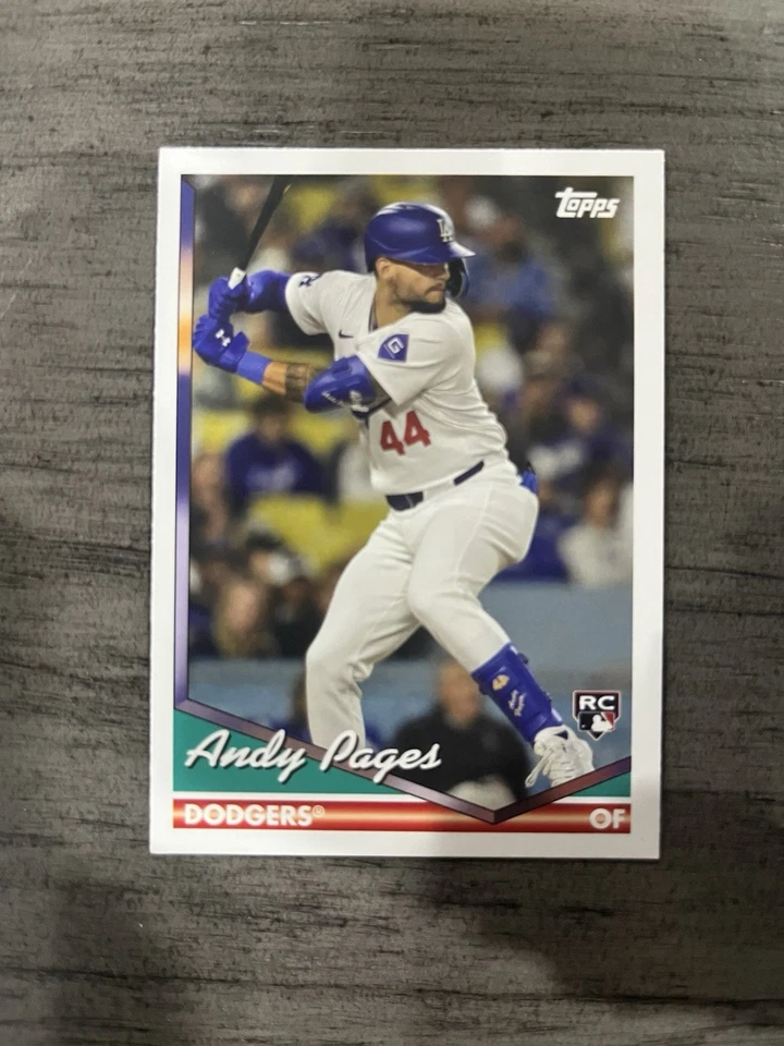 (2) 2024 Topps Heritage High Number/Archives Andy Pages #696/295 RC LA Dodgers - Image 4 of 4