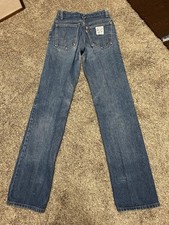 Vintage Levi's Blue Denim Jeans Size 27x33 Orange Tab White Patch 70s