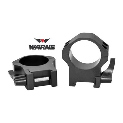 Warne Maxima Horizontal QD Quick Detach 30mm High Scope Rings, Black #515LM