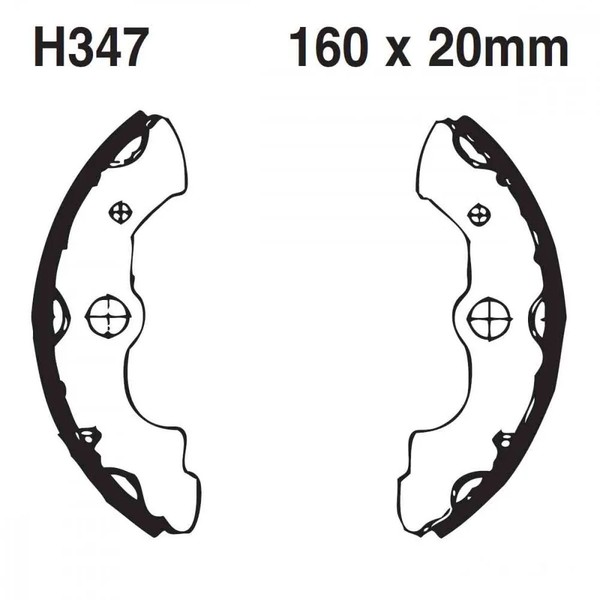 Bremsbacken Vorne EBC H347 FüR Honda TRX 650 FA Fourtrax Rincon 2003-05-image