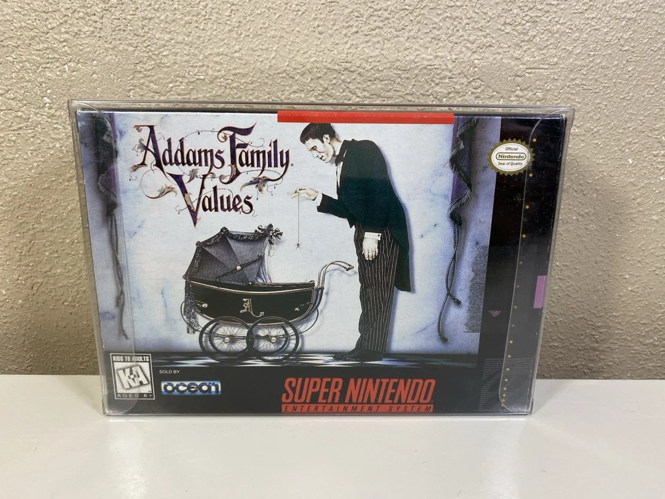 Addams Family Values SNES CIB (COMPLETE with Poster) NEAR MINT VINTAGE 1994 - Image 2 of 4