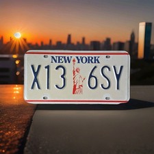 New York License Plate Liberty Graphic - X13 🗽 6SY