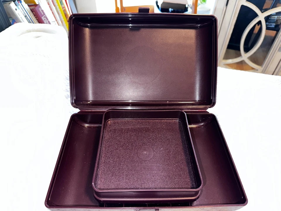 Tupperware Tuppercraft личный камердинер дорожный чехол 1624 коричневый коробка для хранения ярус - Изображение 2 из 3