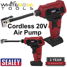 Sealey Cordless Air Pump Tyre Inflator 20V Li-ion Body Only Digital LED Display
