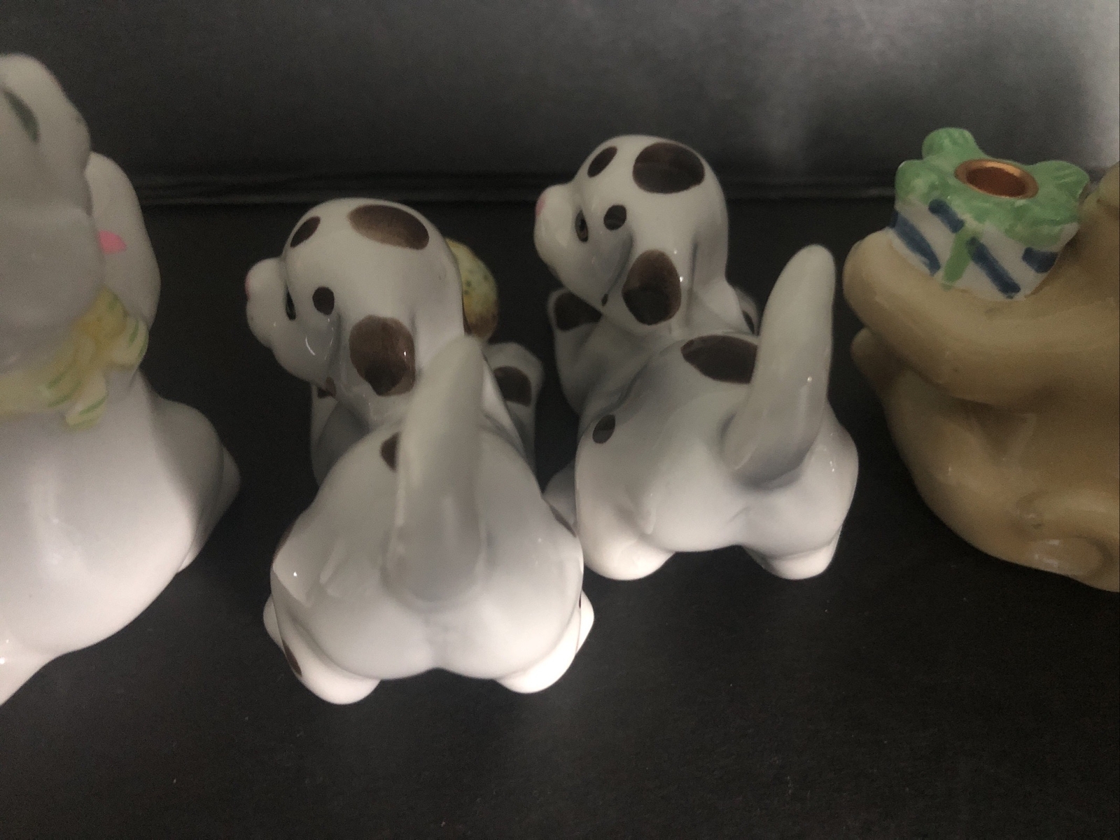 Princess House Birthday Candle Holders-6 Dog Candle Holders Very Cute