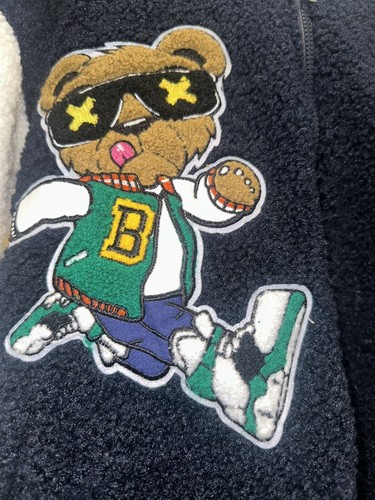New With Tags Lola + The Boys teddy bear plush hoodie kids size 12 Fleece Zipper - Picture 3 of 8