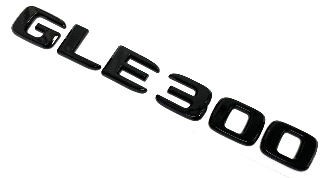 GLOSS BLACK GLE300 FOR MERCEDES REAR TRUNK EMBLEM BADGE NAMEPLATE DECAL NUMBERS