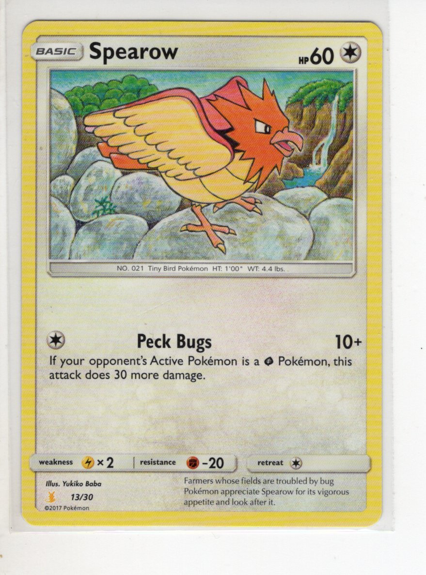 SPEAROW SUN & MOON SET POKEMON CARD 13/30 LP