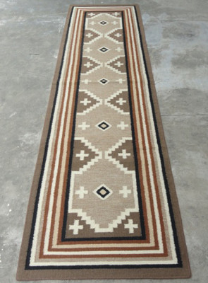 Southwestern Navajo Kilim Dhurry Handmade Rug Wool Large Kelim Rug Runner 3x10
