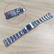 Bracciale Cinturino Acciaio Chiusura Glide Lock Argento Spazzolato 22mm per Seiko Tudor