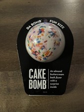 Da Bomb Fun Size Bath Fizzer Cake Almond Buttercream with Surprise 3.5 oz NEW