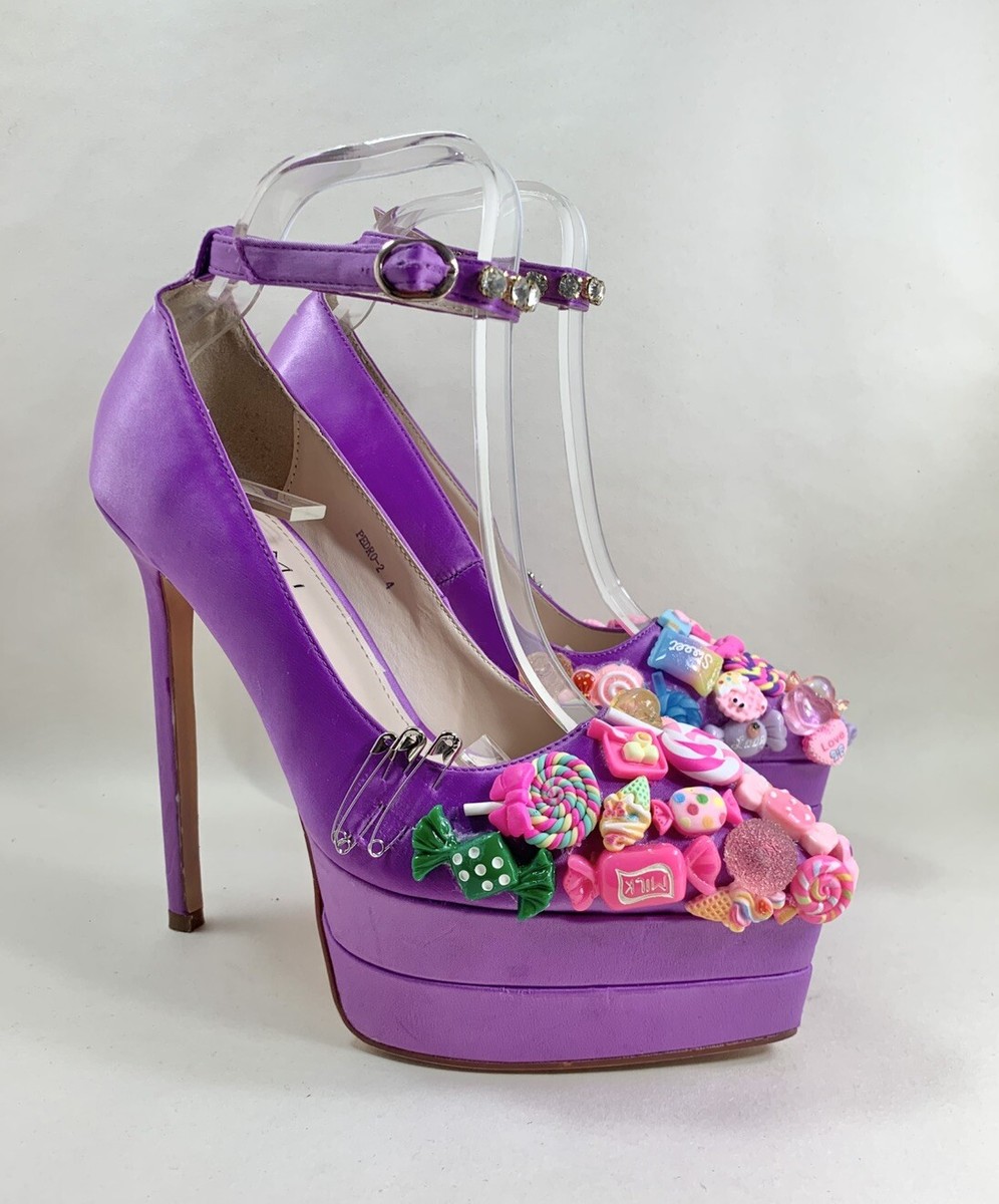 Simmi Lilac Customised Candy Decor Pointed Platform 6” Heel Stiletto Shoes  UK