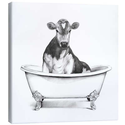 Leinwandbild Kuh in der Wanne - Victoria Borges