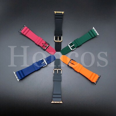 38/40/42/44 MM Apple Watch Band Strap Rubber Iwatch Smart Sport Diver SKX USA