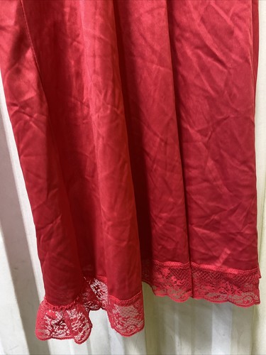 Vintage Full Slip Sleepwear Size 34 Red - Picture 7 of 7