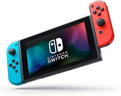 NEW Nintendo Switch Neon + 16GB SD & 3-Month Membership - Play 100